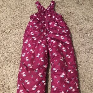 Toddler girl ski bibs, 4T